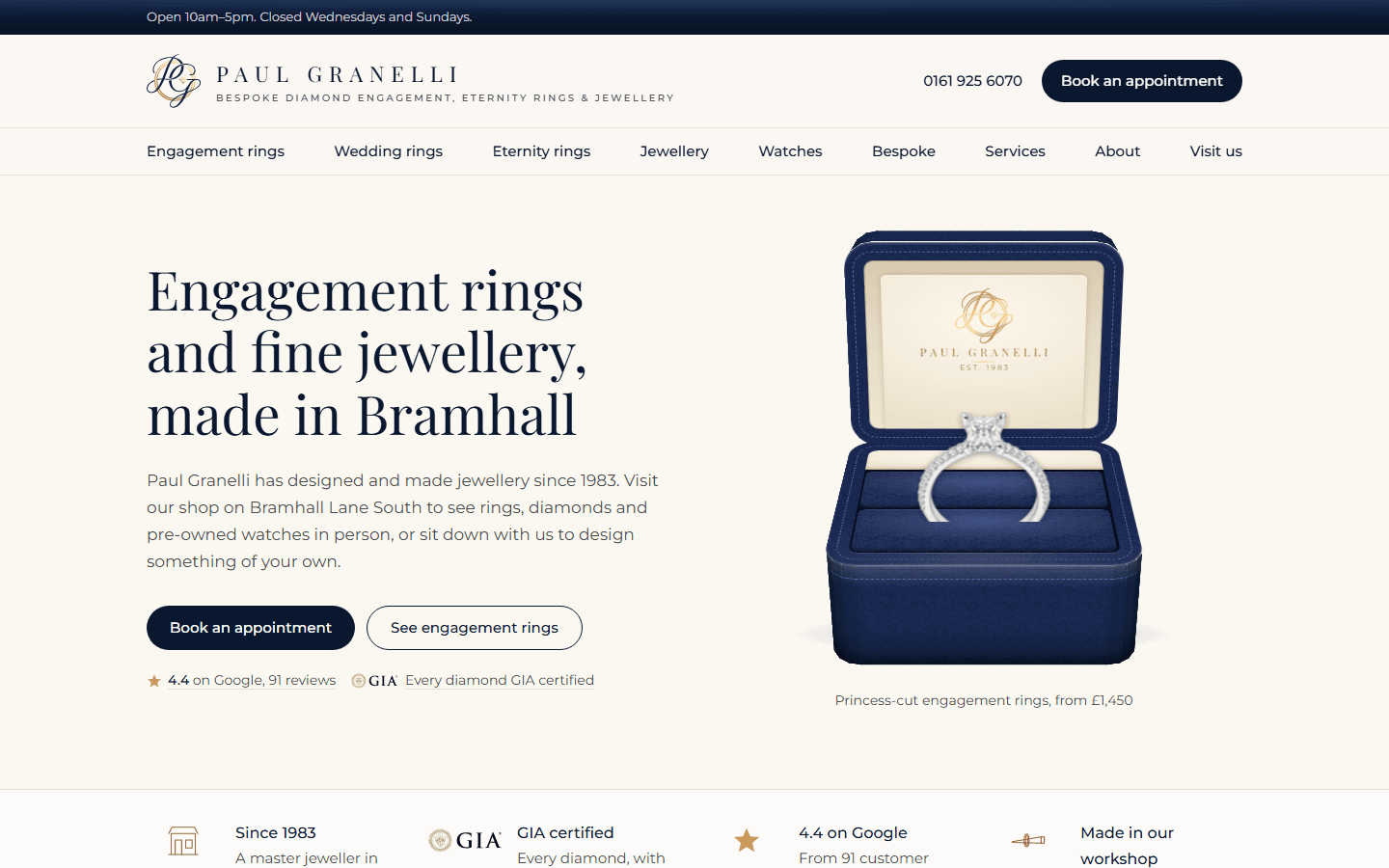 Paul Granelli Jeweller Website