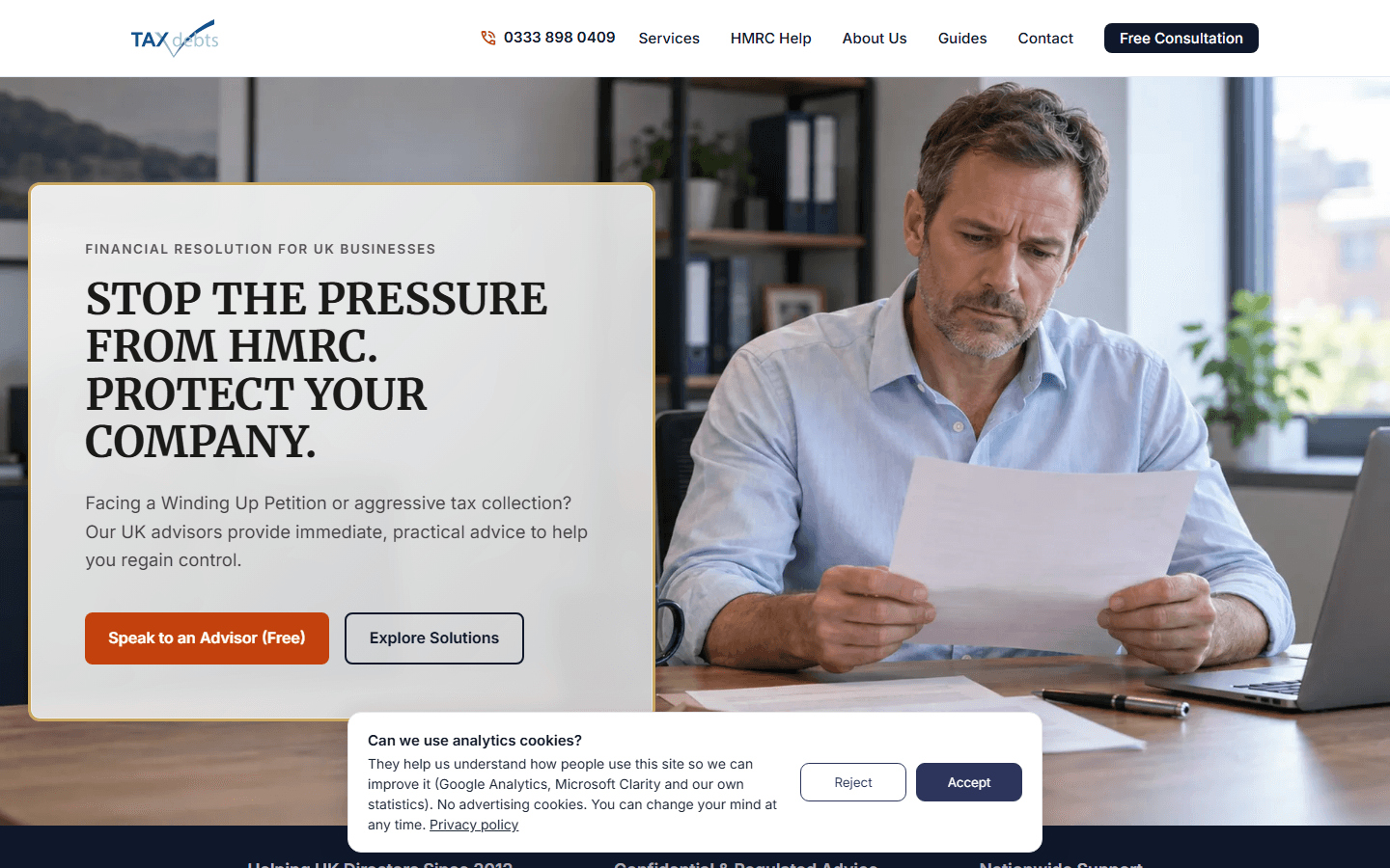 Tax Debts Website & Custom CRM